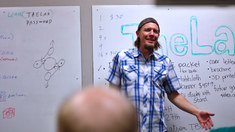 Shawn Porter speaking to a class at TheLab.ms